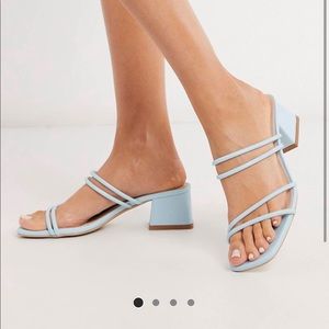 RAID Jaxson strappy mule sandals in pale blue